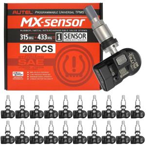 imageAutel TPMS Sensors Autel MX Sensor 20pcs Pack Rubber Stem 315433MHz TPMS Sensors Universal Tire Sensor Programmed by TPMS Tool TS401 TS408 TS508 TS601 TS608 TS900 MK808TS ITS600 ITS600ProMetal Sensor 20