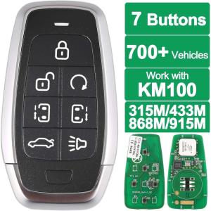imageAutel Universal 7Button Smart Key Key Fob Replacement for 700 Vehicles 130FT Remote KM100 Compatible OE Quality