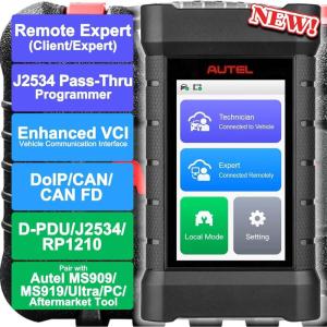 imageAutel XLink J2534 PassThru Programmer ExpertDriven Remote Car Diagnostic Tool Enhanced VCI Supports DoIPCANCAN FDDPDUJ2534RP1210 Work with PCAutel MS909 MS919 UltraSmart Phone