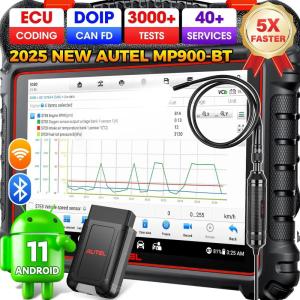 imageAutel MaxiPRO MP900BT Scanner w 60 MV108S  2025 DoIPCAN FD MP900BT Newer Model of MS906BT MP900 DS900 DS808 Pro ECU Coding 3000 Bidirectional 40 Services VINLicense Scan OS 11 FCA SGW