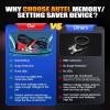 image2025 Autel MaxiBAS BTMS OBD2 Car Battery Tester Memory Saver Preserve Vehicle Data Code Electronic Preset Maintain Data Surge Protection Attaches to 12 Volt Backup Battery Provide Power to Vehicle