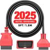 imageAutel OBD2 OBDII Extension Cable 5ft 15M 16 Pin OBD II Male to Female Extension Cable Extender Car 16Pin OBD 2 Diagnostic Cord Adapter for All OBD2 Vehicles Work with Scam Tool and Code Reader