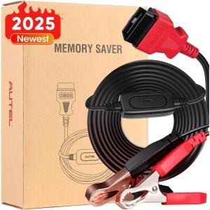 image2025 Autel MaxiBAS BTMS OBD2 Car Battery Tester Memory Saver Preserve Vehicle Data Code Electronic Preset Maintain Data Surge Protection Attaches to 12 Volt Backup Battery Provide Power to Vehicle