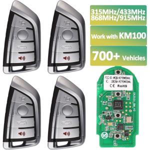 imageAutel MaxiIM Ikey IKEYBW004AL Programmable Smart Universal Key Replacement 4pcs OEQuality Key Fob for BMW IMMO Learning DualBand Work with KM100 XP400PRO XP200 for IM508S IM608 PRO