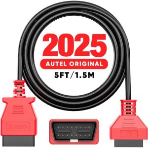 imageAutel OBD2 OBDII Extension Cable 5ft 15M 16 Pin OBD II Male to Female Extension Cable Extender Car 16Pin OBD 2 Diagnostic Cord Adapter for All OBD2 Vehicles Work with Scam Tool and Code Reader