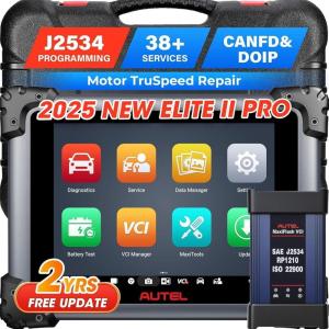 imageAutel MaxiSys Elite II Pro Scanner 2025 Elite 2 Pro with 2 Years Update J2534 Reprogramming Tool as MS Ultra Up of MS908S Pro II MK908P Motor TruSpeed Repair 40 Resets 3K Active Test FCA SGW
