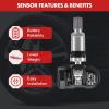 imageAutel TPMS Sensor MXSensor 315MHz433MHz 2in1 TPS218 Tire Sensor Tire Pressure Monitoring System Sensor Program Universal Replace 98 of OE Sensor SAE Standard J1205J120 Metal Valve Stem 4packMetal Valve Stem