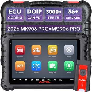 image:image2026 Autel MaxiSYS MK906pro Autel Scanner Same as MS906MAX Top ECU Elite 20 of MS906BT MP900BT MP900 MS908S CAN FDDo IP 3K Bidirectional Test All System Diagnostic ECU Coding FCA