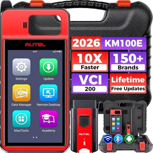 image:imageAutel Scanner KM100E OBD2 Tool 2026 Lite Version of IM508 Pro IM608 Pro 2 IM608S II V200 Wireless BT Connect Auto Scan 20 Android 90 10X Faster Hardware Full Functions Support 150200 Brands