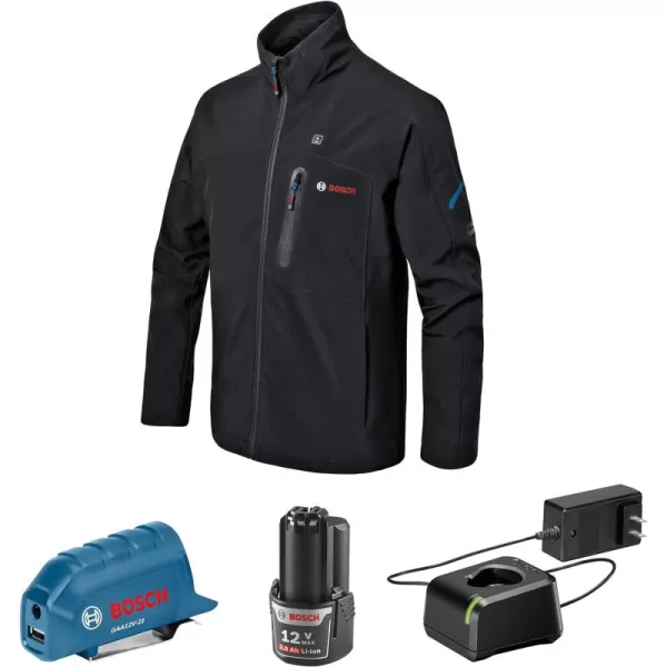 BOSCH GHJ12V-20XLN12 12V Max Heated Jacket Kit with Portable Power Adapter - Size XLarge