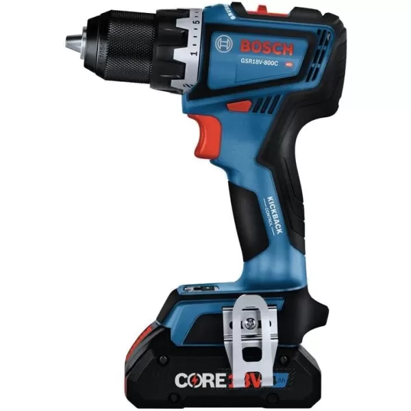 BOSCH GSR18V-800CN 18V Brushless Connected-Ready 1/2 In. Drill/Driver  18V 4 Ah Batteries)