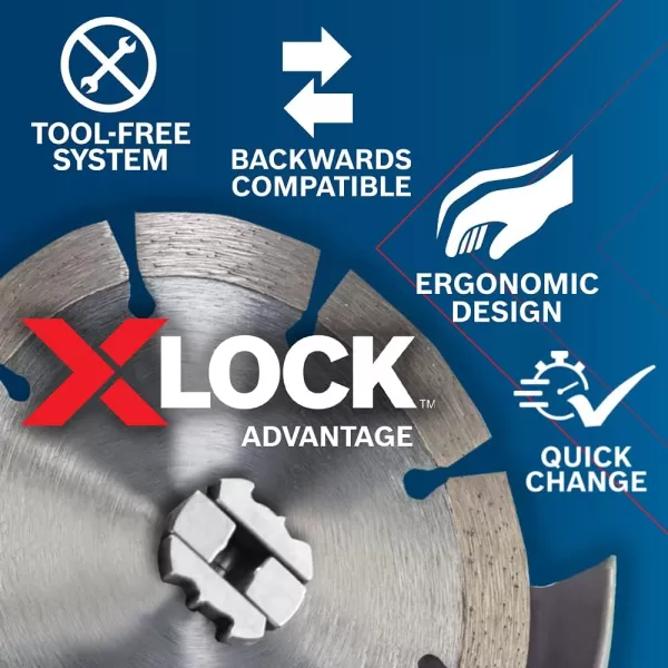BOSCH MGX0450 4-1/2 In. X-LOCK Backing Pad with X-LOCK Clip - Medium Hardness, Use with Fiber Discs, for Applications in Metal Surface Finishing, Weld Blending, Rust Removal, Black