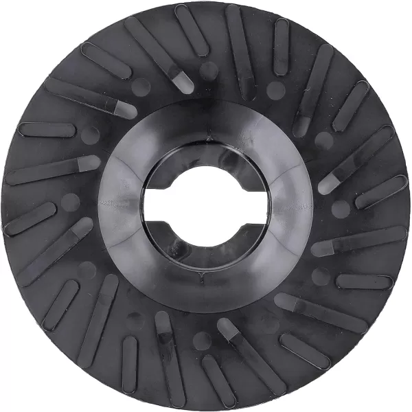 BOSCH MGX0450 4-1/2 In. X-LOCK Backing Pad with X-LOCK Clip - Medium Hardness, Use with Fiber Discs, for Applications in Metal Surface Finishing, Weld Blending, Rust Removal, Black