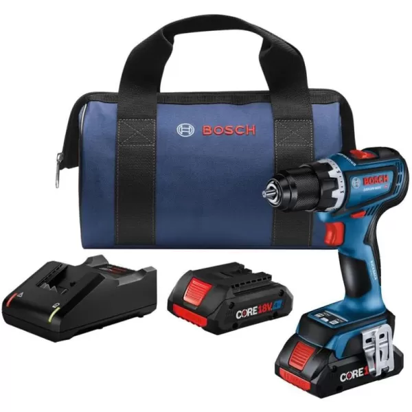 BOSCH GSR18V-800CN 18V Brushless Connected-Ready 1/2 In. Drill/Driver  18V 4 Ah Batteries)