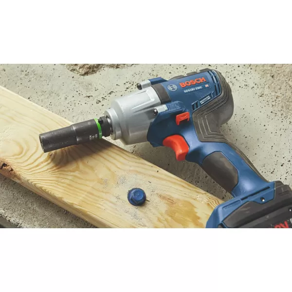 BOSCH GDS18V-330CN 18V Brushless Connected-Ready 1/2 In. Mid-Torque Impact Wrench with Friction Ring and Thru-Hole 