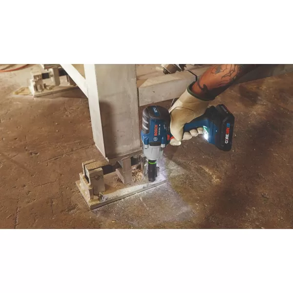 BOSCH GDS18V-330CN 18V Brushless Connected-Ready 1/2 In. Mid-Torque Impact Wrench with Friction Ring and Thru-Hole 
