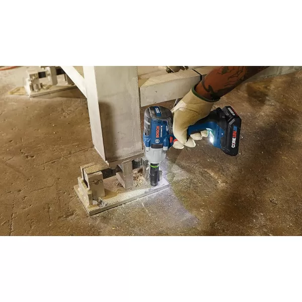 BOSCH GDS18V-330CN 18V Brushless Connected-Ready 1/2 In. Mid-Torque Impact Wrench with Friction Ring and Thru-Hole 