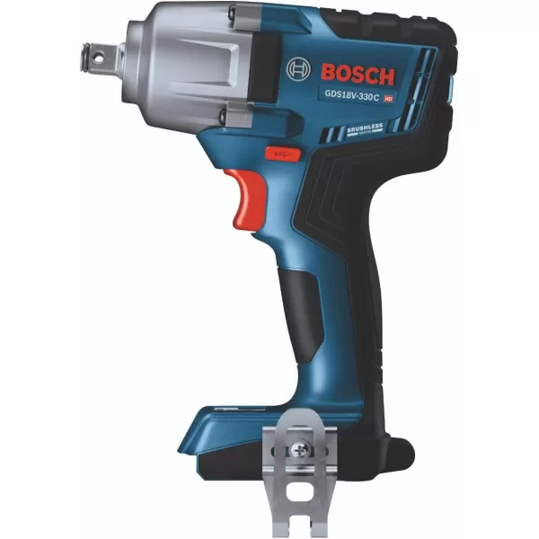 BOSCH GDS18V-330CN 18V Brushless Connected-Ready 1/2 In. Mid-Torque Impact Wrench with Friction Ring and Thru-Hole 