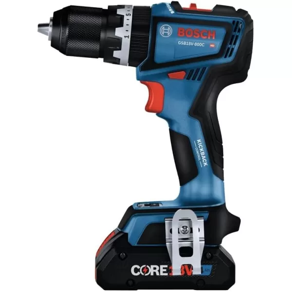 BOSCH GSB18V-800CB24 1/2 In. Brushless Connected-Ready Hammer Drill/Driver Kit with  CORE18V® 4 Ah Advanced Power Battery 18V 4 Ah Batteries)