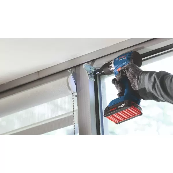 BOSCH GSR18V-400B12 18V Compact Brushless 1/2 In. Drill/Driver Kit with  2.0 Ah SlimPack Battery 2.0 Ah Batteries)