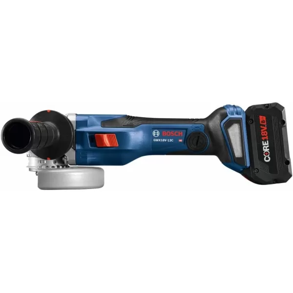 BOSCH GWX18V-13PB14 PROFACTOR™ 18V X-LOCK 5 – 6 In. Angle Grinder with Paddle Switch and  CORE18V® 8 Ah High Power Battery