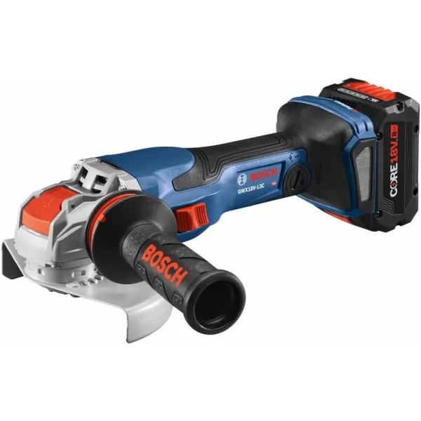 BOSCH GWX18V-13PB14 PROFACTOR™ 18V X-LOCK 5 – 6 In. Angle Grinder with Paddle Switch and  CORE18V® 8 Ah High Power Battery