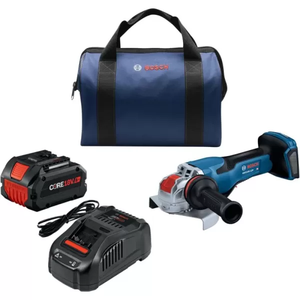 BOSCH GWX18V-13PB14 PROFACTOR™ 18V X-LOCK 5 – 6 In. Angle Grinder with Paddle Switch and  CORE18V® 8 Ah High Power Battery