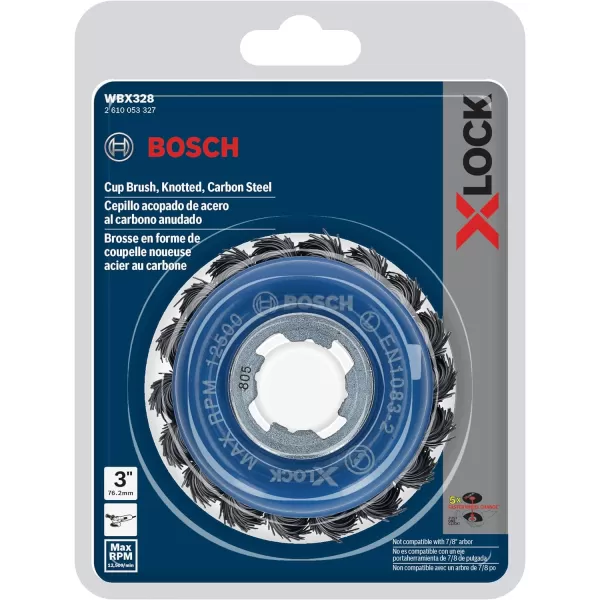BOSCH WBX418 4-1/2 In. X-LOCK Arbor Tempered Steel Crimped Wire Wheel For Applications in De-burring, Removing Oxides, Flash Removal, Edge Blending