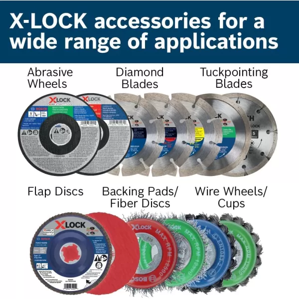 BOSCH WBX418 4-1/2 In. X-LOCK Arbor Tempered Steel Crimped Wire Wheel For Applications in De-burring, Removing Oxides, Flash Removal, Edge Blending