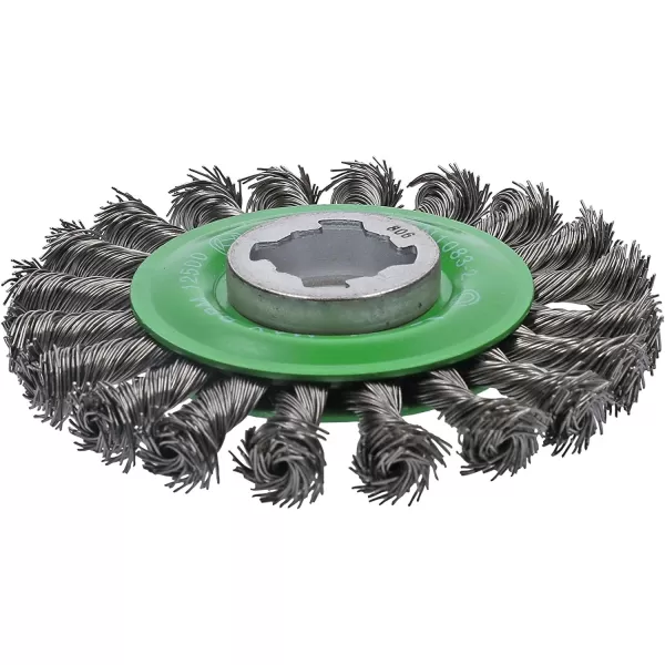 BOSCH WBX418 4-1/2 In. X-LOCK Arbor Tempered Steel Crimped Wire Wheel For Applications in De-burring, Removing Oxides, Flash Removal, Edge Blending