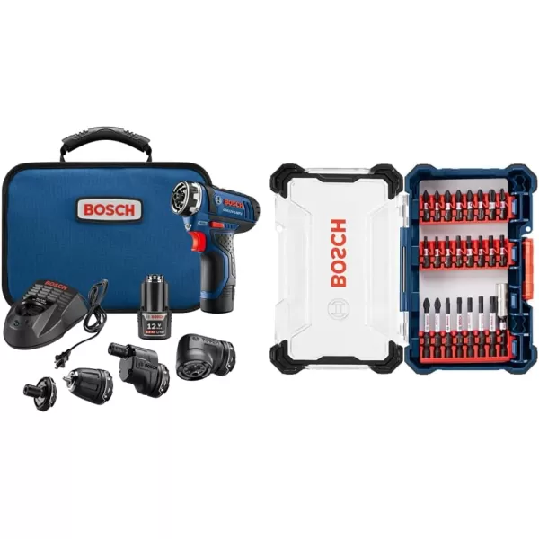 Bosch 12V 5-in-1 Cordless Electric Screwdriver Kit + 12V Max 3.0 Ah Lithium-Ion Battery