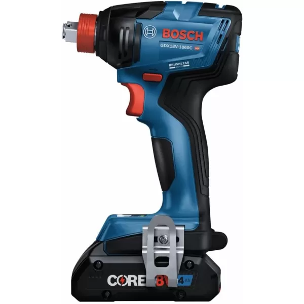 Bosch GDX18V-1860CB15-RT 18V Freak Brushless Lithium-Ion 1/4 in. and 1/2 in. Cordless Connected-Ready Impact Driver Kit  