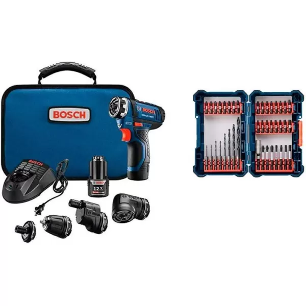 Bosch 12V 5-in-1 Cordless Electric Screwdriver Kit + 12V Max 3.0 Ah Lithium-Ion Battery
