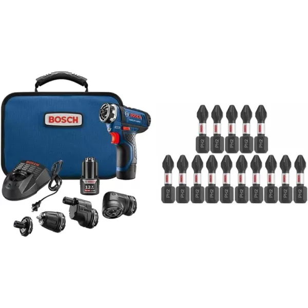 Bosch 12V 5-in-1 Cordless Electric Screwdriver Kit + 12V Max 3.0 Ah Lithium-Ion Battery