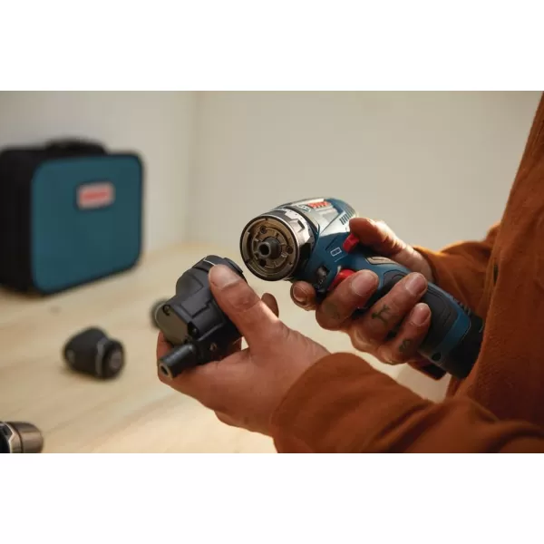 BOSCH GSR12V-300FCB22 12V Max EC Brushless Flexiclick 5-In-1 Drill/Driver System with  2.0 Ah Batteries and BOSCH GFA12-H SDS-plus® Rotary Hammer Attachment