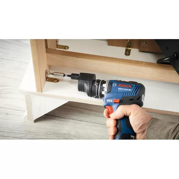 BOSCH GSR12V-300FCB22 12V Max EC Brushless Flexiclick 5-In-1 Drill/Driver System with  2.0 Ah Batteries and BOSCH GFA12-H SDS-plus® Rotary Hammer Attachment