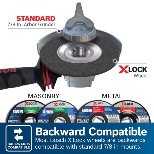 BOSCH TCWX1AL600 6 In. x 1/16 In. X-LOCK Metal Cutting Abrasive Wheel 46 Grit Compatible with 7/8 In. Arbor Type 1A  for Applications in Aluminum Cutting