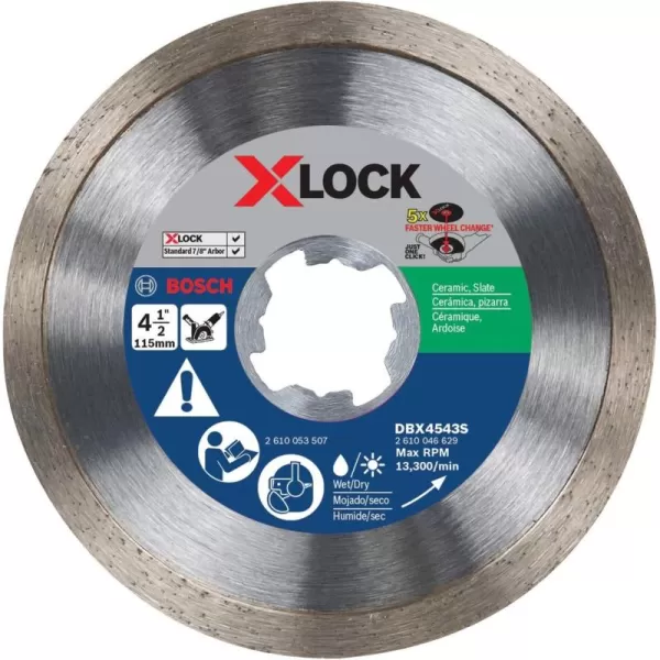 BOSCH DBX641S 6 In. X-LOCK Segmented Rim Diamond Blade Compatible with 7/8 In. Arbor for Application in Pavers, Soft Brick, Block