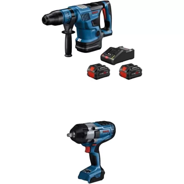 18V PROFACTOR 1-9/16" SDS-max Rotary Hammer w/  8.0 Ah CORE Performance Batteries w/FREE Impact Wrench & FREE 8.0 Ah CORE Performance Battery 18V 8.0 Ah Batteries w/ FREE Impact Wrench & 18V 8.0 Ah Battery)