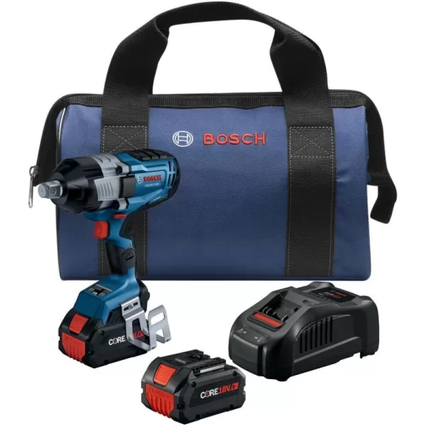 BOSCH GDS18V-1180CN PROFACTOR™ 18V Connected-Ready 3/4 In. Impact Wrench with Friction Ring and Thru-Hole  18V 8 Ah Batteries)
