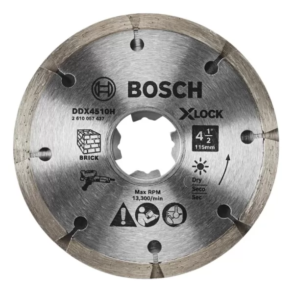 BOSCH DDX4510H 4-1/2 in. X-Lock Premium Sandwich Tuckpointing Blade Compatible with 7/8 in. Arbor for Application in Dry Tuckpointing