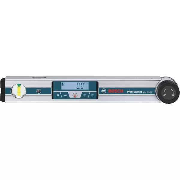 imageBOSCH GAM 220 MF 4in1 Digital Angle Finder Includes Leg Extension 4 AA Batteries ampamp Carrying Case