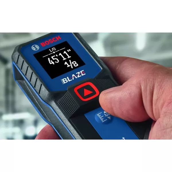 imageBOSCH GLM10023 100 Ft Blaze Laser Distance Measure Includes 2 AA Batteries100 FT