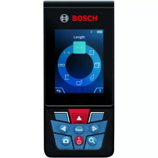 imageBOSCH GLM400C 400 Ft Blaze Outdoor Connected Laser Measure with Camera Viewfinder Includes 3 AA Batteries Hand Strap ampamp PouchAA Battery Version