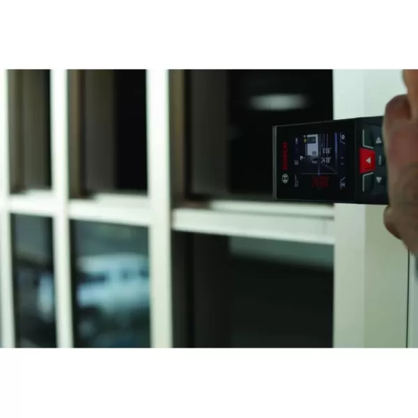 imageBOSCH GLM400C 400 Ft Blaze Outdoor Connected Laser Measure with Camera Viewfinder Includes 3 AA Batteries Hand Strap ampamp PouchAA Battery Version