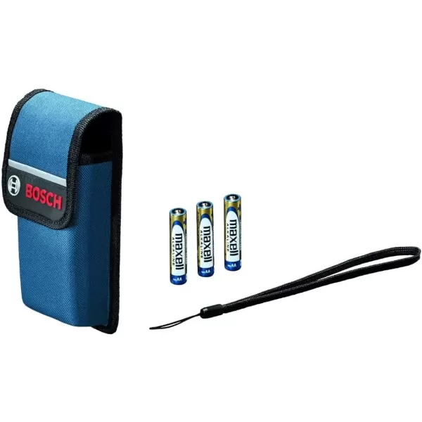 imageBOSCH GLM400C 400 Ft Blaze Outdoor Connected Laser Measure with Camera Viewfinder Includes 3 AA Batteries Hand Strap ampamp PouchAA Battery Version