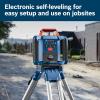 imageBOSCH GRL200040HVK REVOLVE SelfLeveling HorizontalVertical Rotary Laser Kit Includes Tripod Grade Rod Laser Receiver 2 D Batteries 4 AA Batteries Hard Carrying Case ampamp Accessories2000 ft Rotary Laser Kit