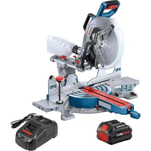 imageBOSCH GCM18V12SDN14 PROFACTOR 18V 12 In DualBevel Slide Miter Saw Kit with 1 CORE18V 8 Ah High Power Batteryw 18V 8 Ah Battery
