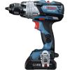 imageBOSCH GXL18V224B25 18V 2Tool Combo Kit with Connected 14 In and 12 In TwoInOne BitSocket Impact Driver and Brute Tough 12 In Hammer DrillDriver