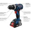 imageBOSCH GXL18V501B25 18V 5Tool Combo Kit with 2In1 BitSocket Impact DriverWrench 12 In Hammer DrillDriver Reciprocating Saw Circular Saw LED Worklight and 2 CORE18V 4 Ah Compact Batteries6Tool Combo Kit